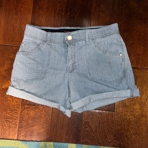 Lee Total Freedom Striped Jean Shorts Size 6
